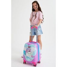 Coral High Günlük Kids Mavi Neon Pembe Unicorn Desenli Çocuk Valizi 16712 Mavi Desenli Plastik Hayır T4 100% O