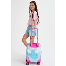 Coral High Günlük Kids Mavi Neon Pembe Unicorn Desenli Çocuk Valizi 16712 Mavi Desenli Plastik Hayır T4 100% O