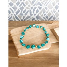 Mga Doğaltaş Sedef Taşı Bileklik Dorika Bileklik Erkek Bileklik Kadın Bileklik Doğal Taş Bileklik Yeşil Sedef