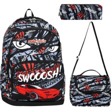 Adalinhome 3 Bölmeli Erkek Okul Sırt Çantası Seti