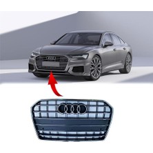 Gkl Audi A6 Ön Panjur Kromlu Mat Siyah 2012-2018 4G0853651AE Cka