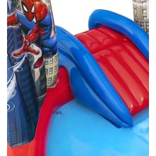 Sole Bestway 98793 Lisanslı Spiderman Temalı Kaydıraklı Fıskiyeli Aquapark Şişme Eğlence Havuzu, 211X206X127CM