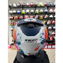 Sway Sw 820 Dakar Fısh Full Face Motosiklet Kaskı