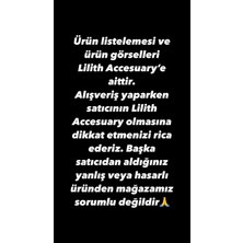 Lilith Accesuary Hilal ve Şeffaf Kutup Yıldızı Kolye Çelik Paslanmaz Kadın Kolye