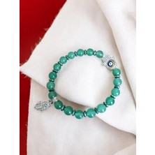 Mga Doğaltaş Aventurin Bileklik Doğal Taş Bileklik Fatma Ana Bereket Eli