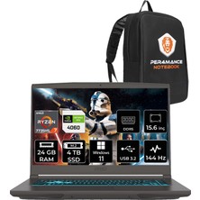 Msı Thin A15 Amd Ryzen 7 7735HS 24GB 4tb SSD RTX4060/8GB 15.6" Fhd 144Hz W11H Taşınabilir Bilgisayar B7VF-075XTR & Per4 Çanta B7VF075XTRP355