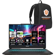 Msı Cyborg 15 Intel Core I5-13420H 40GB 512GB SSD RTX4060/8GB 15.6" Fhd 144Hz W11H Taşınabilir Bilgisayar A13VF-895XTR & Per4 Çanta A13VF895XTRP362