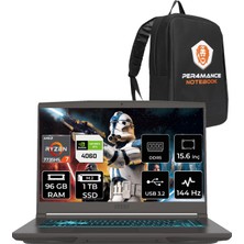 Msı Thin A15 Amd Ryzen 7 7735HS 96GB 1tb SSD RTX4060/8GB 15.6" Fhd 144Hz Fdos Taşınabilir Bilgisayar B7VF-075XTR & Per4 Çanta B7VF075XTRP338