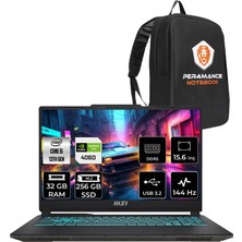 Msı Cyborg 15 Intel Core I5-13420H 32GB 256GB SSD RTX4060/8GB 15.6" Fhd 144Hz Fdos Taşınabilir Bilgisayar A13VF-895XTR & Per4 Çanta A13VF895XTRP316