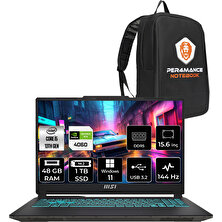 Msı Cyborg 15 Intel Core I5-13420H 48GB 1tb SSD RTX4060/8GB 15.6" Fhd 144Hz W11H Taşınabilir Bilgisayar A13VF-895XTR & Per4 Çanta A13VF895XTRP368