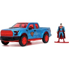 Dc Comics 1/32 Araba Modeli - Ford F 150 Raptor 2017 (Superman Figürü Dahil)