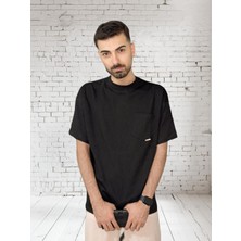 Acheron Oversize Düz Renk Baskısız T-Shirt