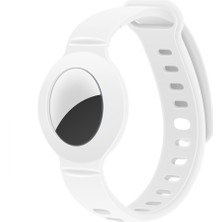 Sneezy Apple Airtag Yüksek Kaliteli Anahtarlık ve Bileklik Kılıfı 360 Tam Koruma Silikon Kordon