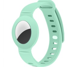 Sneezy Apple Airtag Yüksek Kaliteli Anahtarlık ve Bileklik Kılıfı 360 Tam Koruma Silikon Kordon