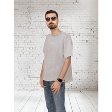 Acheron Oversize Yıkamalı Kumaş Düz Renk T-Shirt