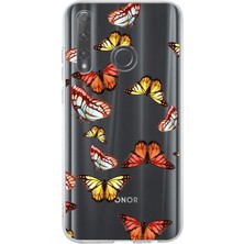 Printify Huawei Honor 20 Lite ile Uyumlu 1mm Slim Fit Water Color 2 Baskılı Şeffaf Kılıf