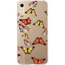 Printify Huawei Honor 8A 2020 ile Uyumlu 1mm Slim Fit Water Color 2 Baskılı Şeffaf Kılıf