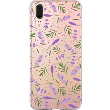 Printify Huawei P20 ile Uyumlu 1mm Slim Fit Water Color 3 Baskılı Şeffaf Kılıf