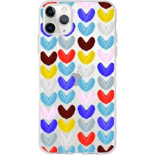 Printify Apple iPhone 11 Pro ile Uyumlu 1mm Slim Fit Water Color 1 Baskılı Şeffaf Kılıf