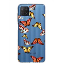 Printify Samsung Galaxy M12 ile Uyumlu 1mm Slim Fit Water Color 2 Baskılı Şeffaf Kılıf