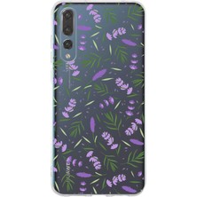 Printify Huawei P20 Pro ile Uyumlu 1mm Slim Fit Water Color 3 Baskılı Şeffaf Kılıf