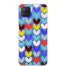 Printify Samsung Galaxy M12 ile Uyumlu 1mm Slim Fit Water Color 1 Baskılı Şeffaf Kılıf