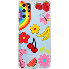 Printify Samsung Galaxy S20 Plus ile Uyumlu 1mm Slim Fit Water Color 5 Baskılı Şeffaf Kılıf
