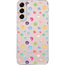 Printify Samsung Galaxy S22 Plus ile Uyumlu 1mm Slim Fit Water Color 6 Baskılı Şeffaf Kılıf