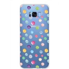 Printify Samsung Galaxy S8 Plus ile Uyumlu 1mm Slim Fit Water Color 6 Baskılı Şeffaf Kılıf