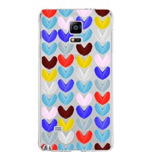 Printify Samsung Galaxy Note 4 ile Uyumlu 1mm Slim Fit Water Color 1 Baskılı Şeffaf Kılıf