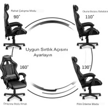 Reidan  Kırmızı Desen Profesyonel Oyuncu Koltuğu Gaming Kol Ayarlı Yönetici Ofis Koltuğu Sandalyesi