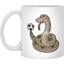 Fizello Snake As Soccer Player With Soccer Ball Beyaz Kupa