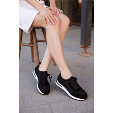Follini Kadın Buz Mavisi Hakiki Deri Sneaker Spor Ayakkabı