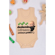 Bebe Tospik Kız Çocuk Body Zıbın Çıtçıtlı Tasarım Dedemin Mirası Temalı