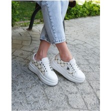 Follini Kadın Hakiki Deri Aksesuar Detaylı Sneaker