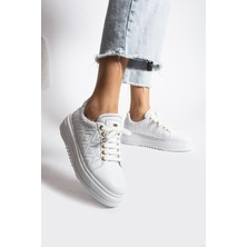 Follini Kadın Deri Sneaker Beyaz