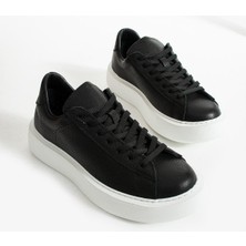 Follini Kadın Hakiki Deri Sneaker Siyah