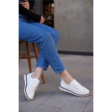 Follini Kadın Yeşil Deri Sneaker Spor Ayakkabı