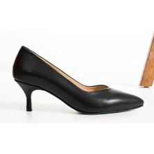 Follini Kadın Hakiki Deri Stiletto Siyah