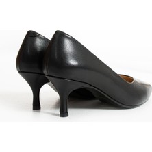 Follini Kadın Hakiki Deri Stiletto Siyah