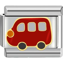 İtalyan Charm Bileklik Red Bus Charm