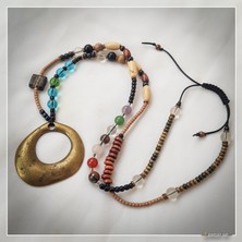 Z Jewelry Art Chakra Afro - Etnik Otantik Bohem Kadın Erkek Çakra Kolye