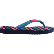 Havaianas Mavi - Çok Renkli Kadın Plaj Terliği Kıds Slım Glıtter Trendy