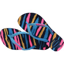 Havaianas Mavi - Çok Renkli Kadın Plaj Terliği Kıds Slım Glıtter Trendy