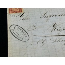 1871 Yılından Isviçre Zarfsız Mektup Helvetia 10 Franco Pullu Sc# 53 Varış Damgalı