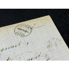 1871 Yılından Isviçre Zarfsız Mektup Helvetia 10 Franco Pullu Sc# 53 Varış Damgalı
