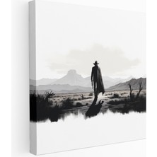 Painted Anarchy Zamansız Kovboy Silüeti Kanvas Tablo, 30X30 cm