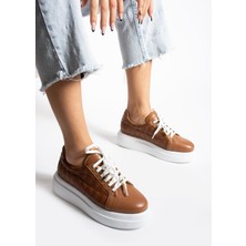 Follini Kadın Deri Sneaker Taba