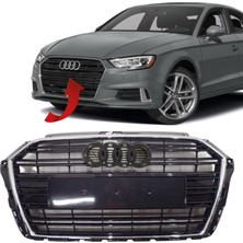 Gkl Audi A3 Sedan-Hb Parlak Siyah Ön Panjur Kromlu 2017- 8V3853651AA