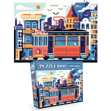 Neverland 3 Adet 1000 Parça Puzzle - Yıldızlı Gece ve Istanbul ve Istanbul Evenıng